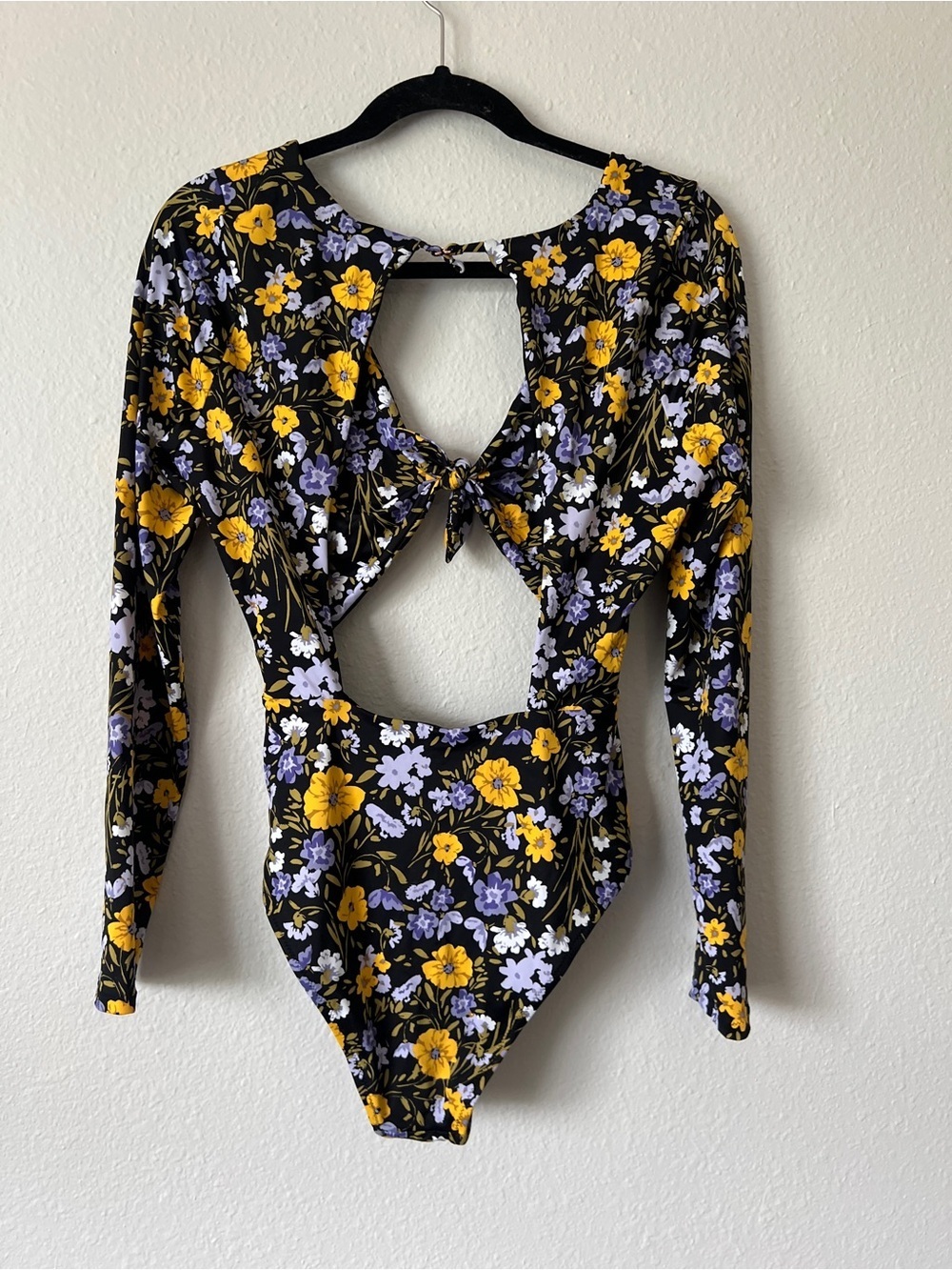 Tori Praver Swimwear Paige Floral Long Sleeve Cutout One Piece Swimsuit - Picture 8 of 8